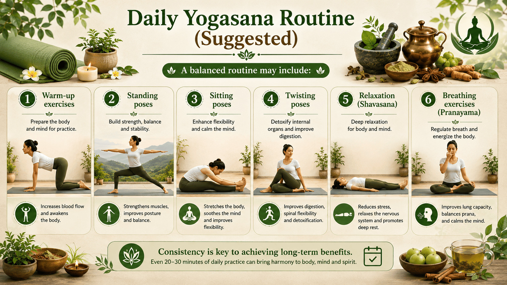 Yogasana at Dhanvanthri Ayurveda Vaidya Salai – Madurai