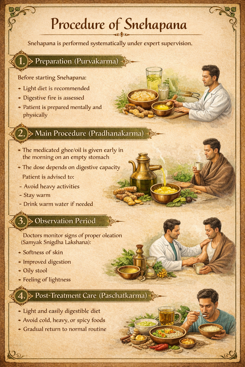 Snehapana at Dhanvanthri Ayurveda Vaidya Salai – Madurai